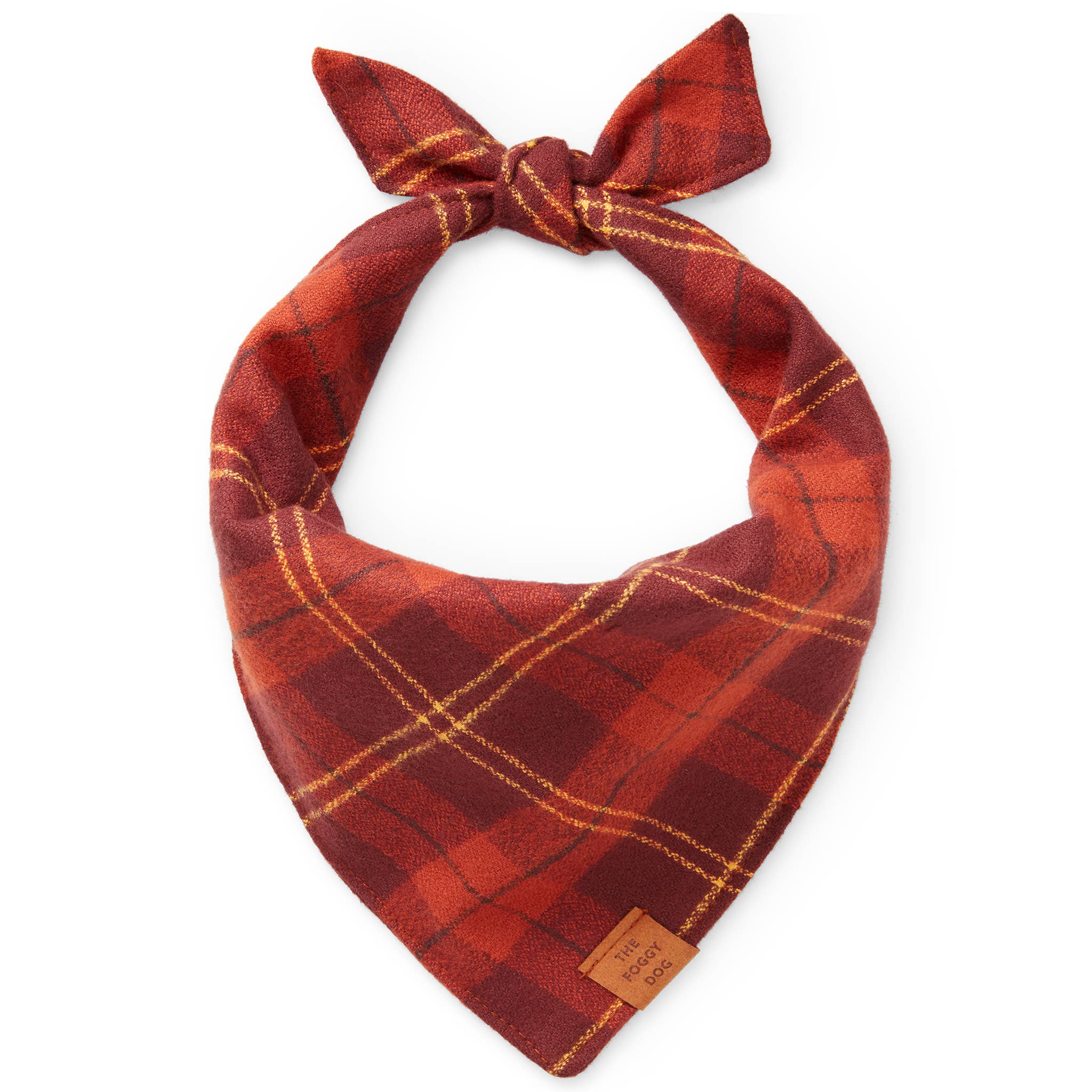 Cider Plaid Flannel Fall Dog Bandana