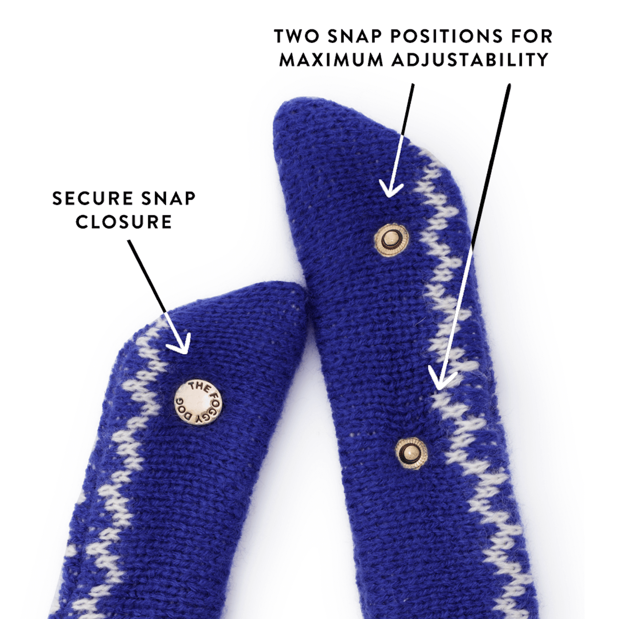 Snow Day Fair Isle Knit Dog Bandana