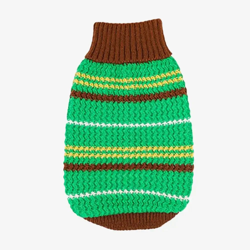 Color Blocked Striped Dog Sweater For Small Dogs