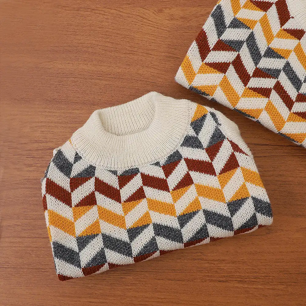 Diamond Striped Dog Sweater For Small Dogs