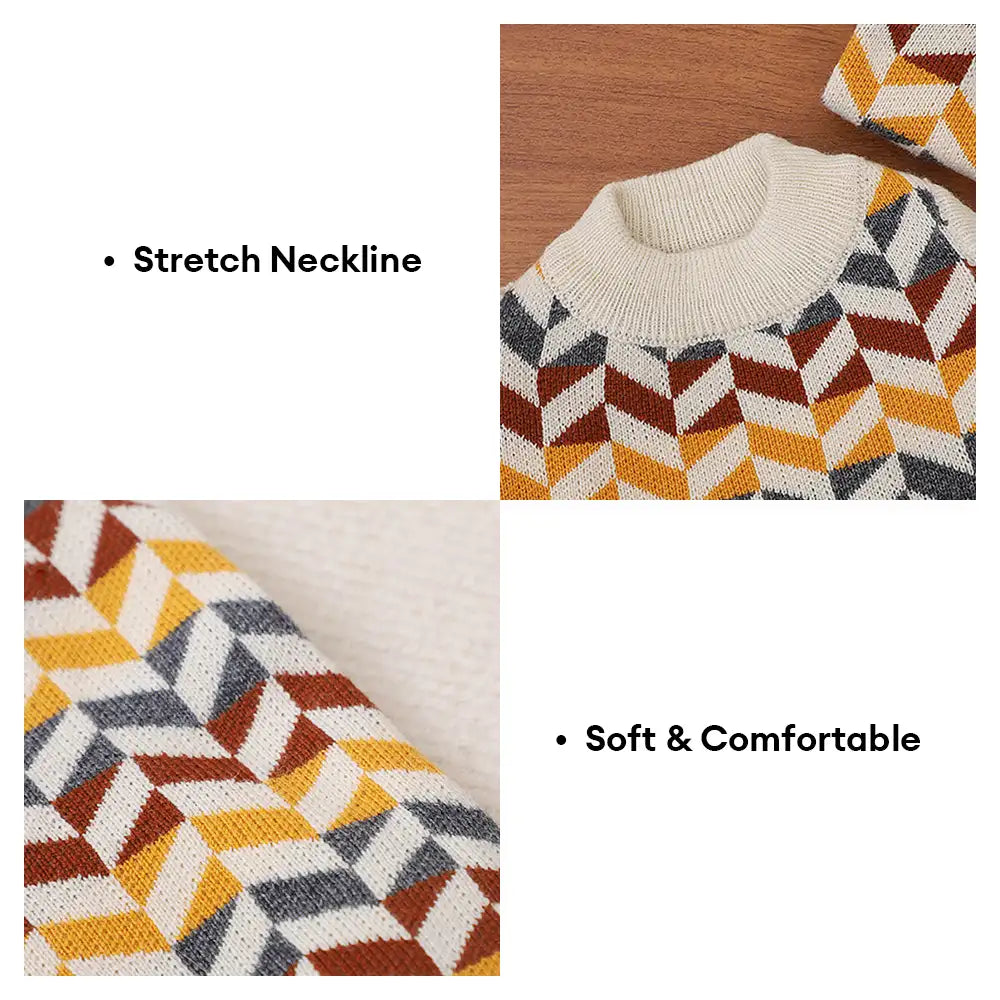 Diamond Striped Dog Sweater For Small Dogs