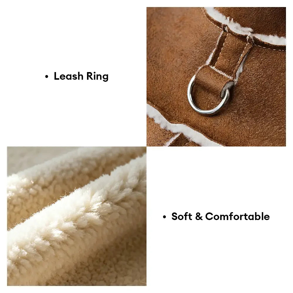 Retro Suede Dog Vest For Small Dogs