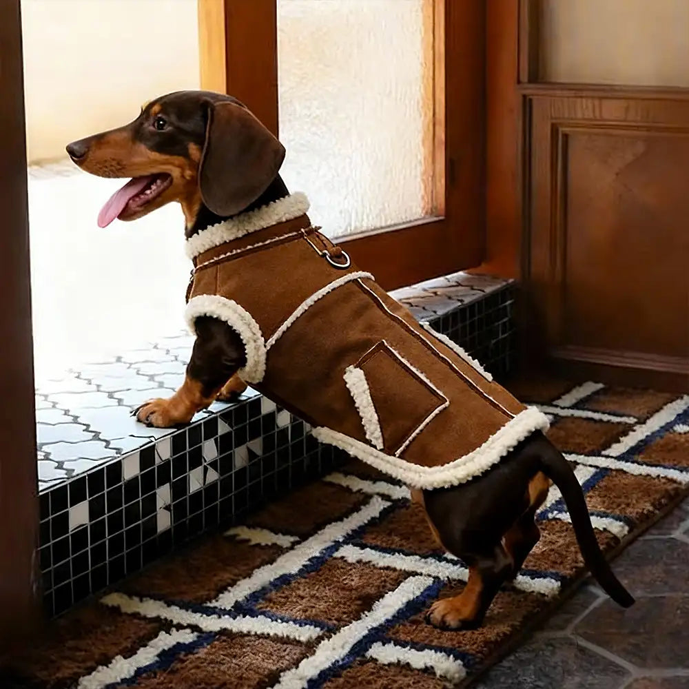 Retro Suede Dog Vest For Small Dogs
