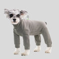 Warm Soft Fleece High-Neck Four-Legged Dog Jumpsuit with Adjustable Waist