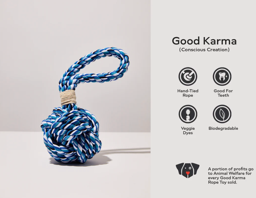 Celtic Knot Tie Rope Dog Toy - 5" Large