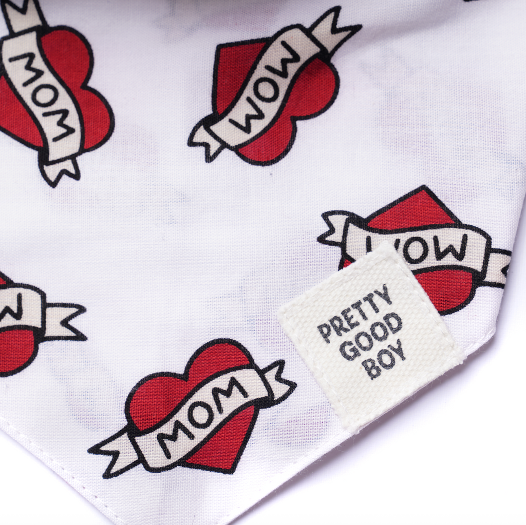 Love Mom Dog Bandana
