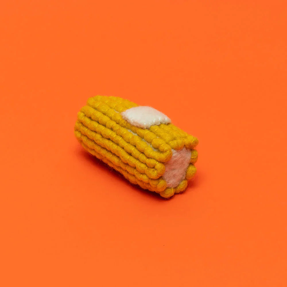 Boiled Wool Corn Dog Toy