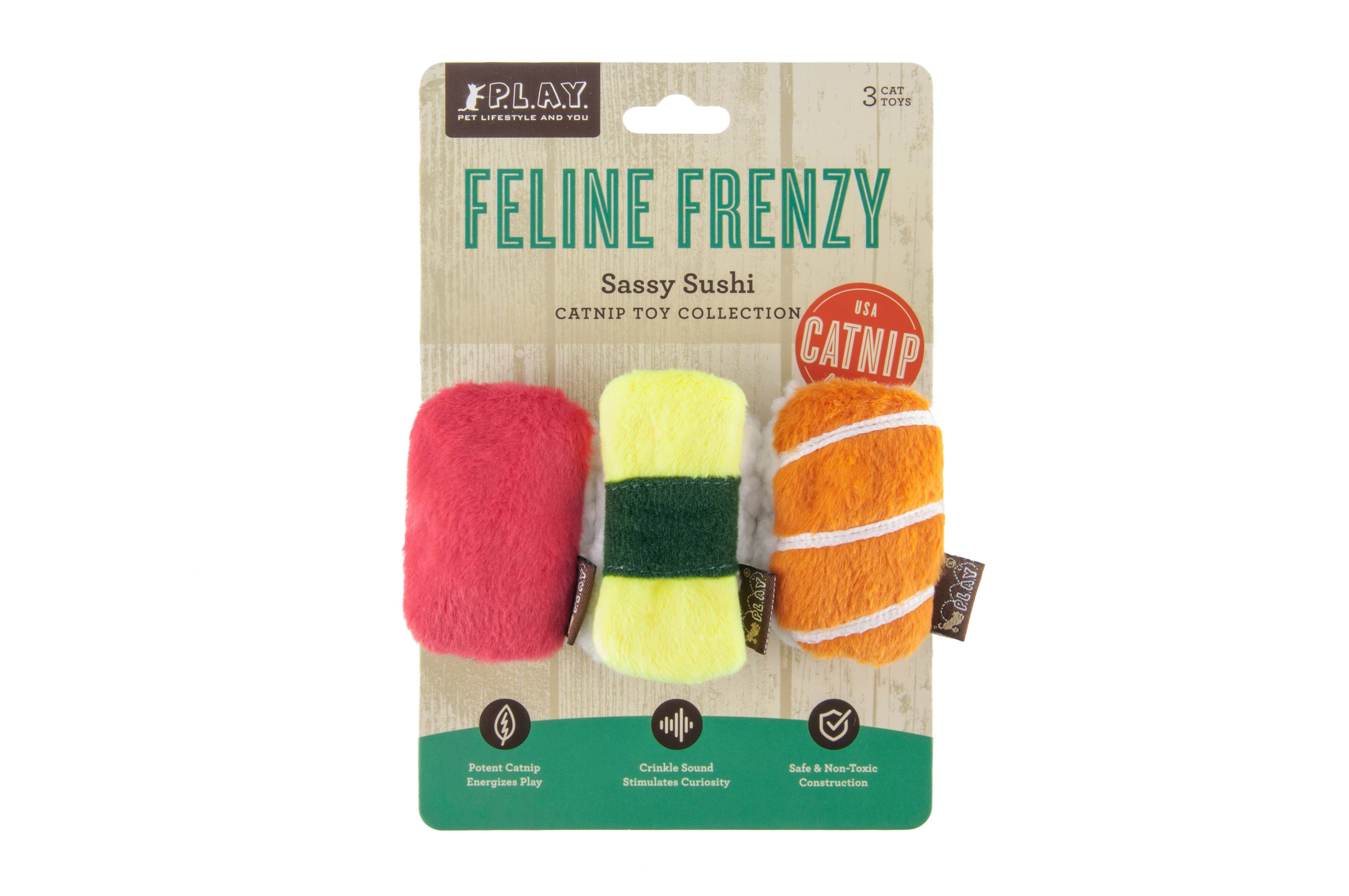 Feline Frenzy Sassy Sushi Toy Set