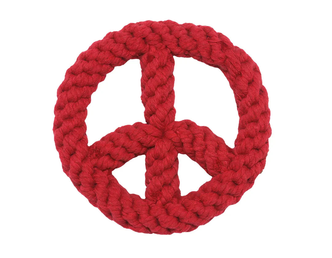 Peace Sign Rope Dog Toy