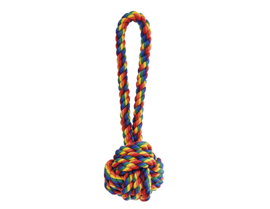 Rainbow Celtic Knot Rope Dog Toy